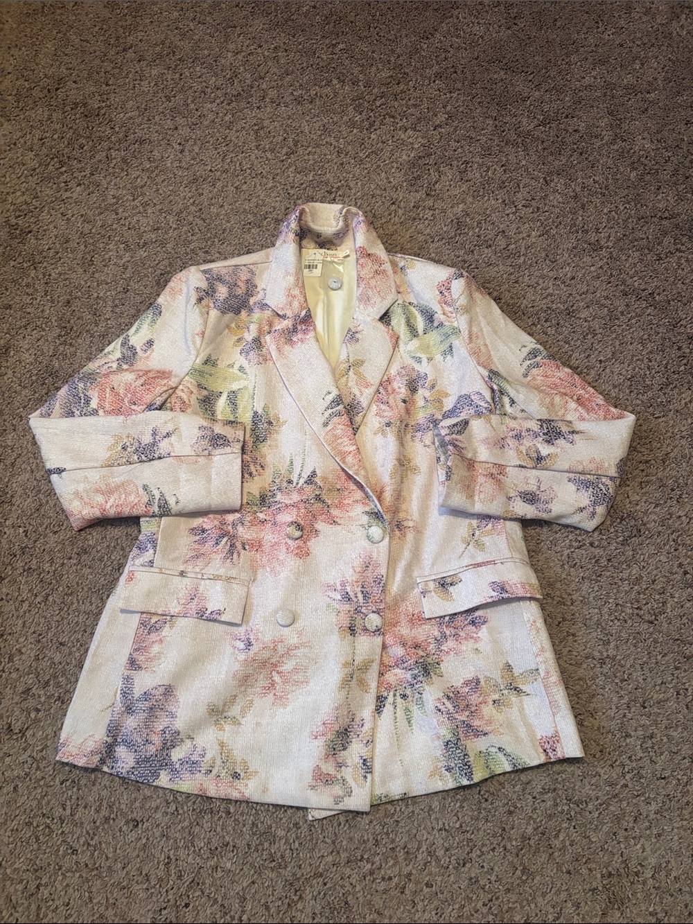 NWT Taelynn Purple Banner Blazer L